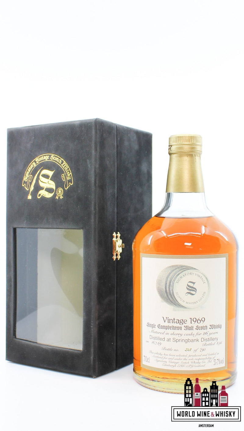 Springbank 26 jaar oud 1969 1995 - Vintage collectie - Signatory Vintage 51,7% (1 van 790)