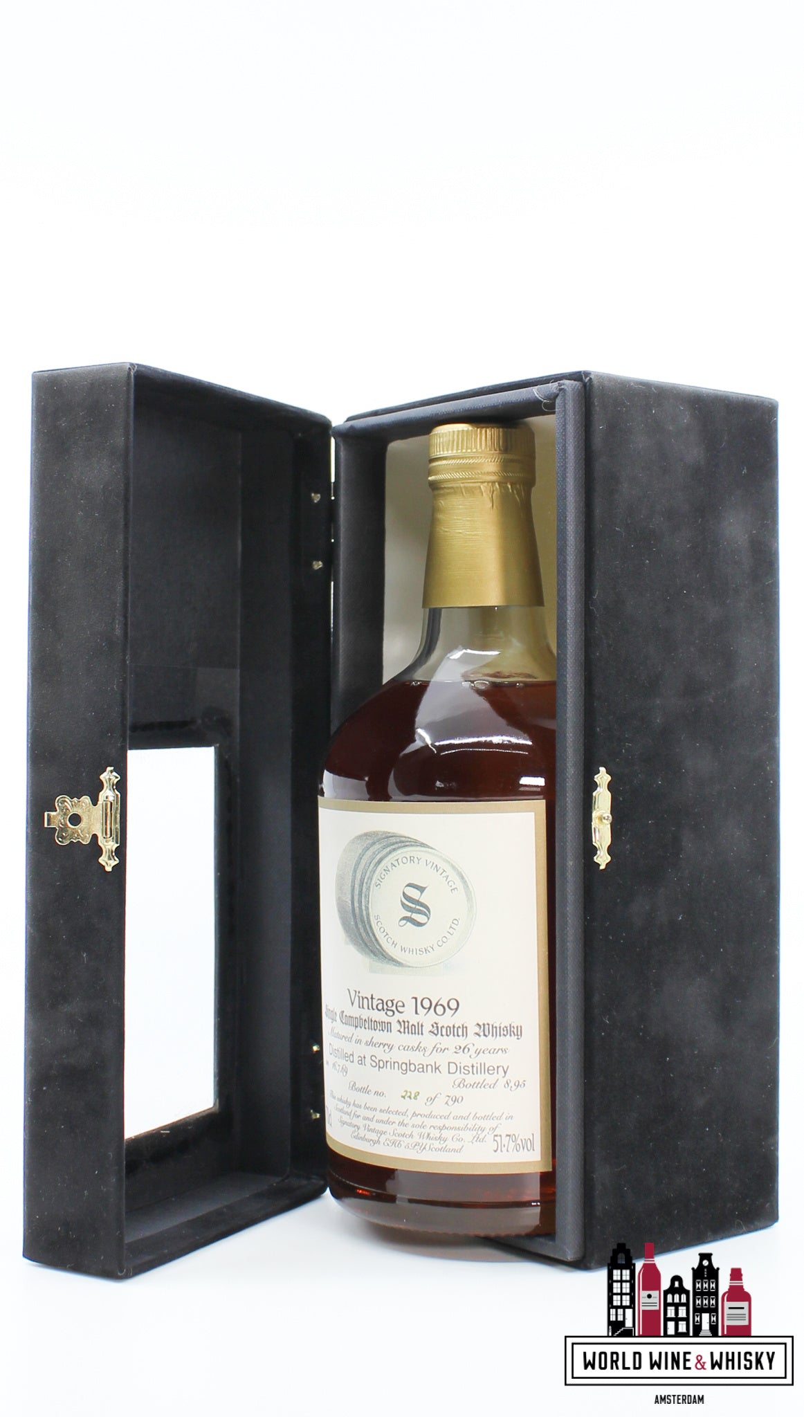 Springbank 26 jaar oud 1969 1995 - Vintage collectie - Signatory Vintage 51,7% (1 van 790)