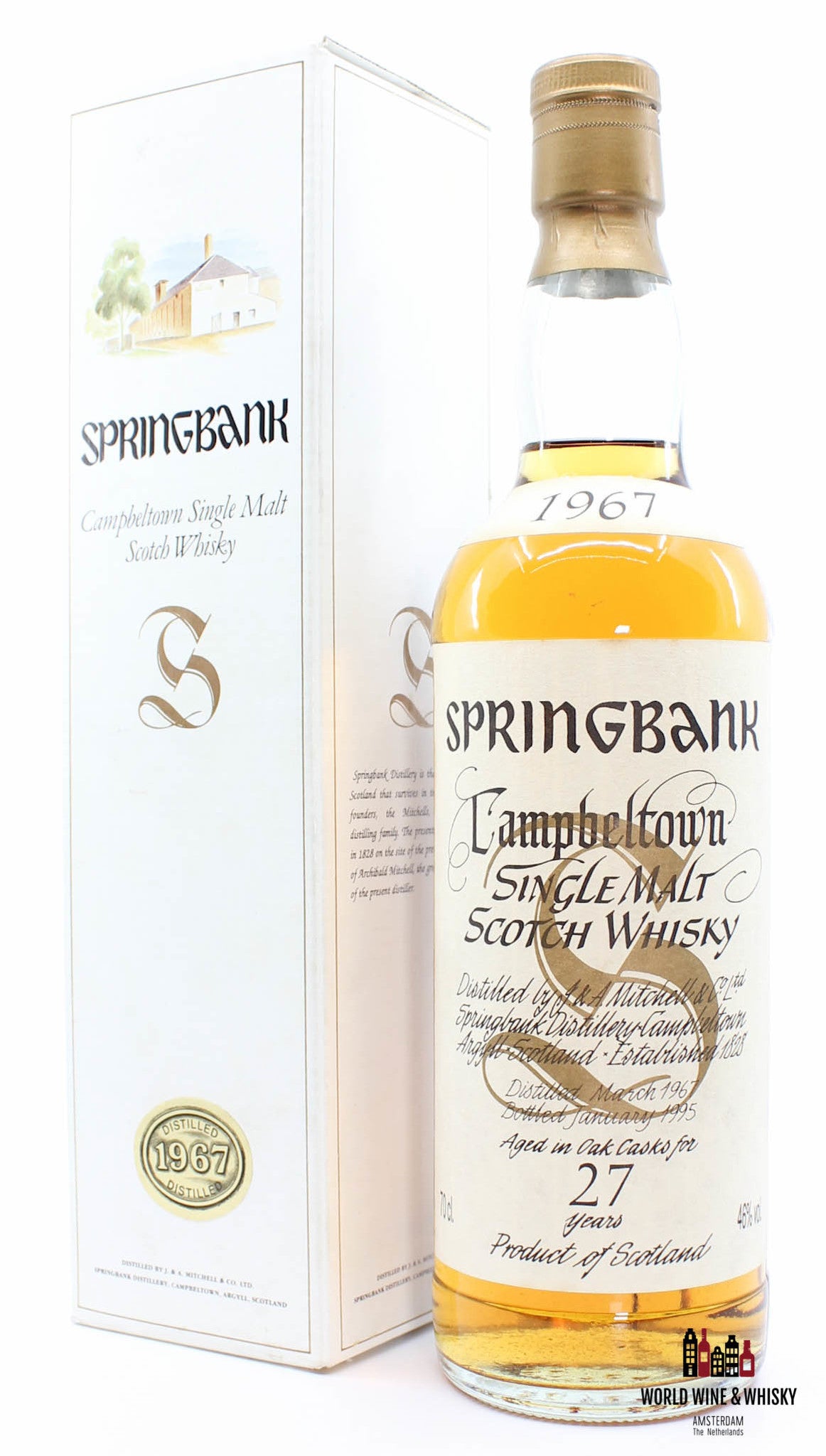 Springbank 27 Years Old 1967 1995 Big Golden "S" 46% 700ml