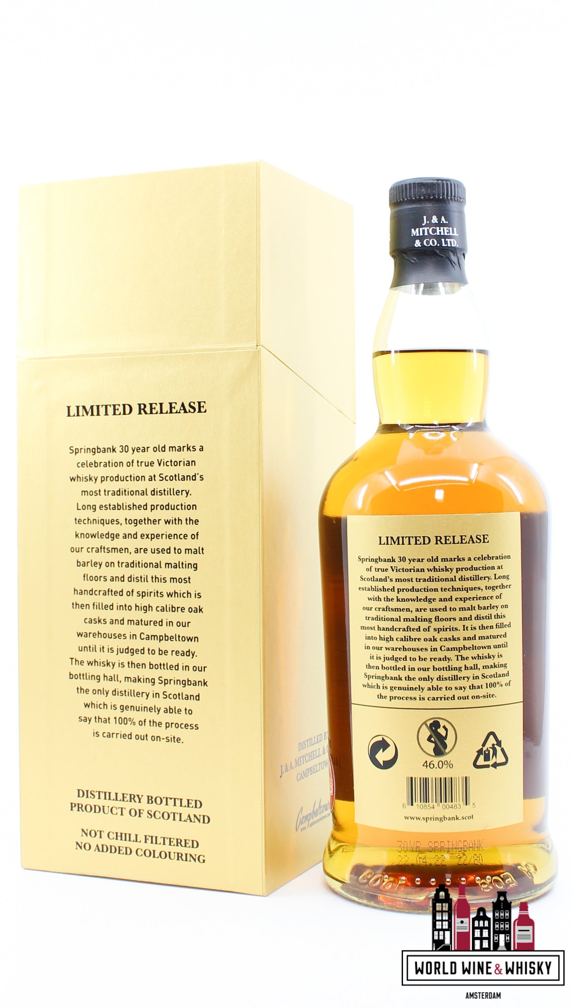 Springbank 30 Years Old 2022 - Beperkte release - Gouden editie 46% (1 van 1400)