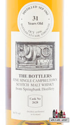 Springbank 31 jaar oud 1965 1996 - Vat 2628 - The Bottlers 44,7%