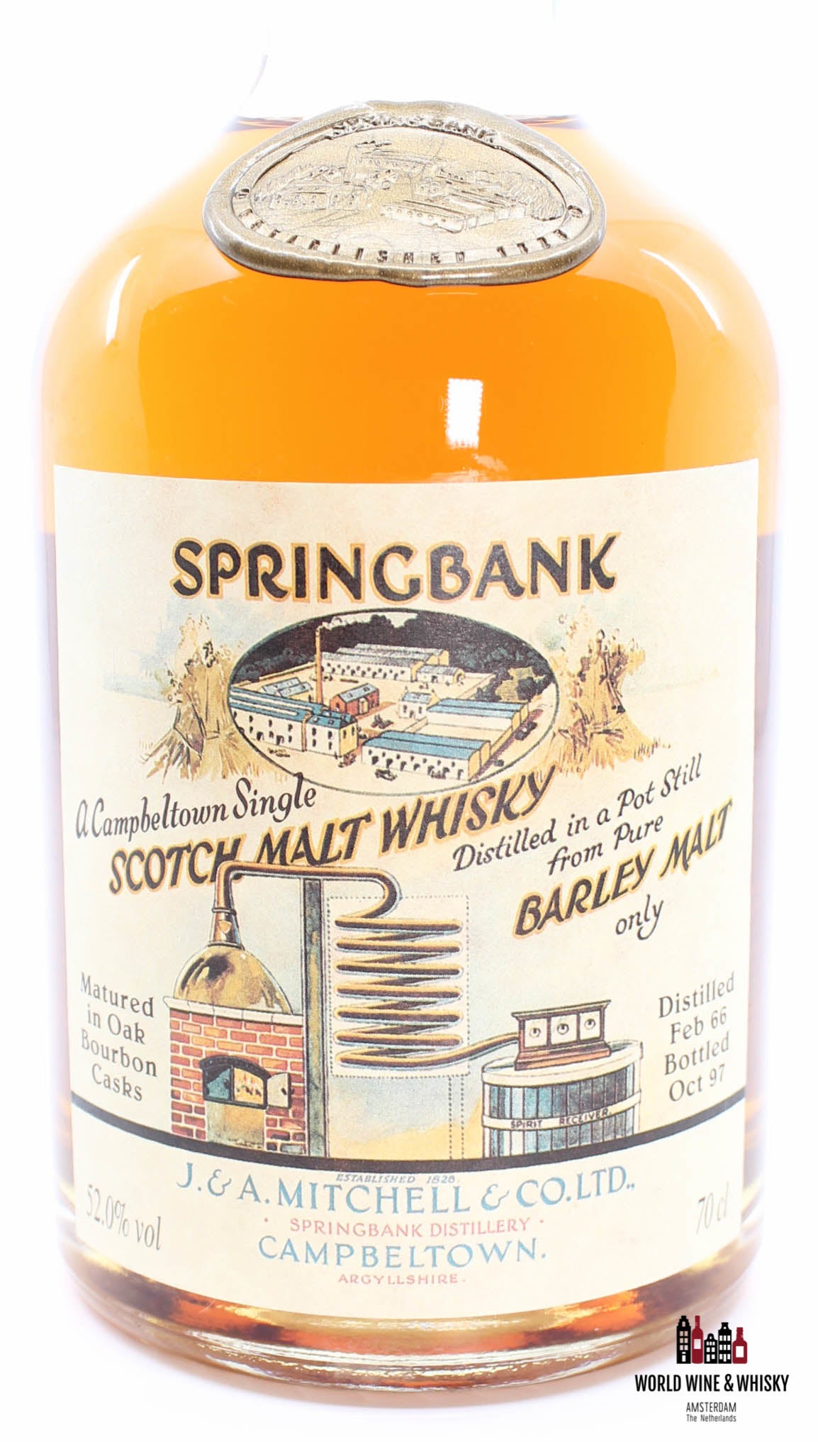 Springbank 31 jaar oud 1966 1997 - Lokale gerst - Vat 1966 489 52%