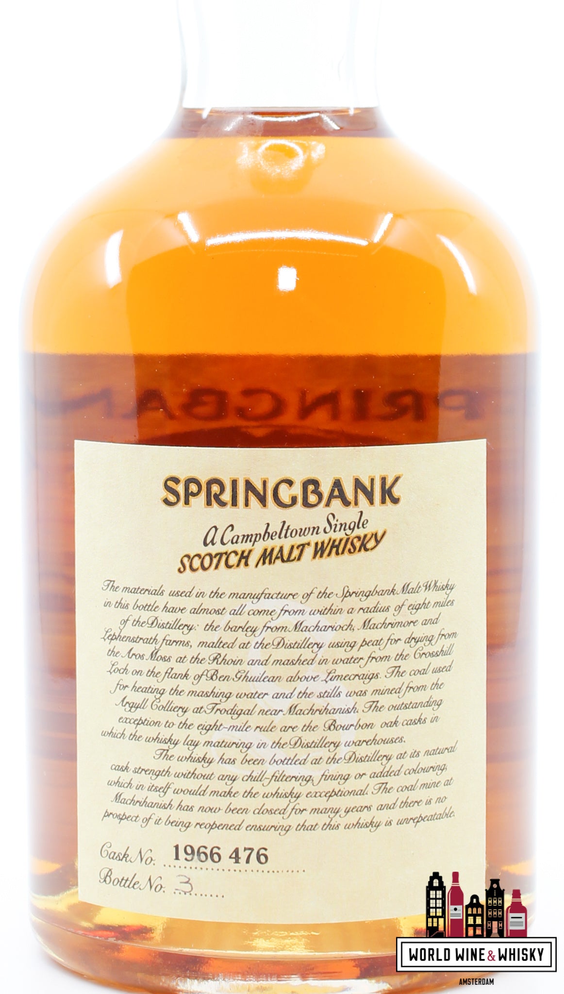 Springbank 31 jaar oud 1966 1997 - Lokale gerst - Vat 1966 476 52%