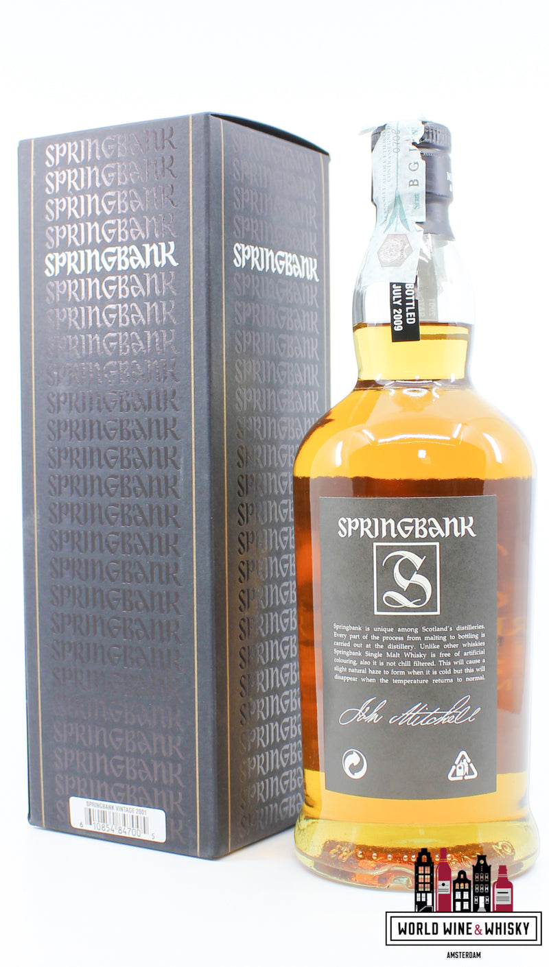 Springbank 8 jaar oud 2001 2009 - Vintage Batch 1 55,3% (1 van 6000)