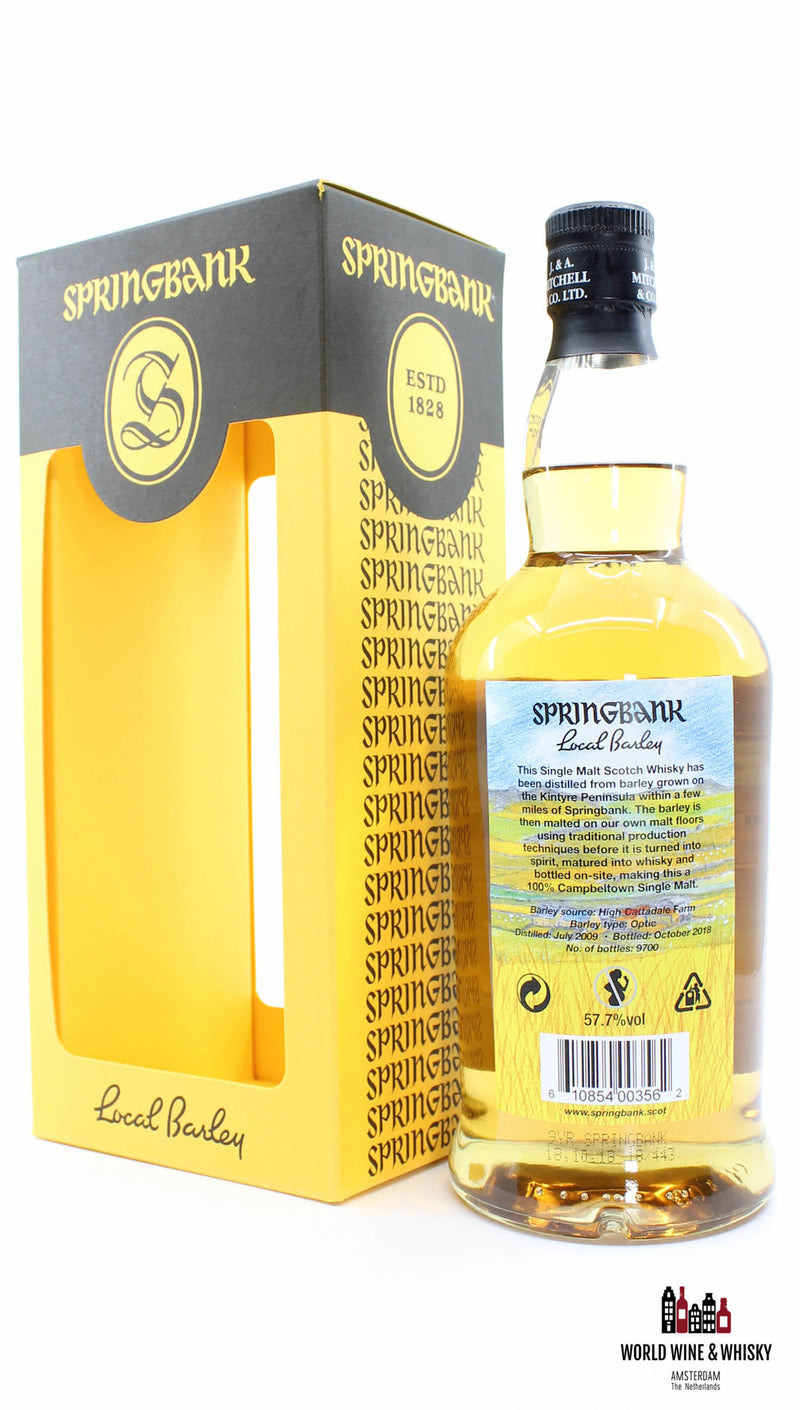 Springbank 9 jaar oud 2009 2018 - Lokale gerst 57,7% (1 van 9700)