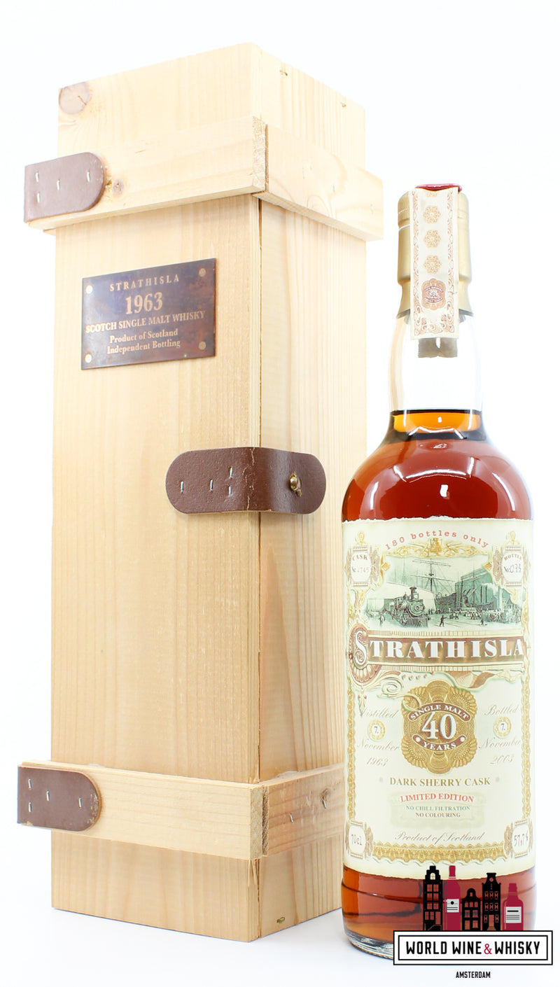 Strathisla 40 Years Old 1963 2003 - Old Train Line - Jack Wiebers Whisky World - Cask 2745 57,7% (1 van 180)