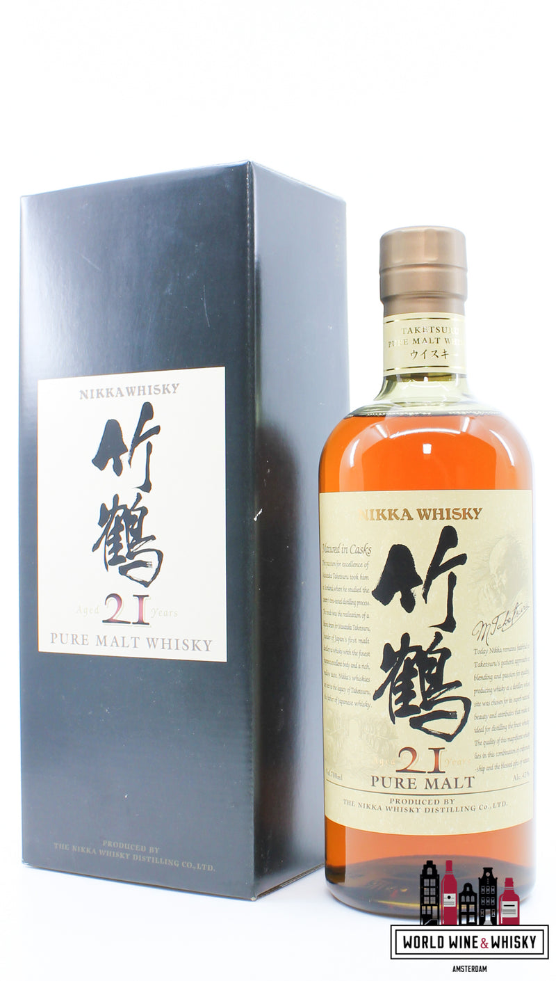 Taketsuru 21 Years Old - Pure Malt - Nikka Whisky - Yoichi &amp; Miyagikyo 43% (in luxe kist)