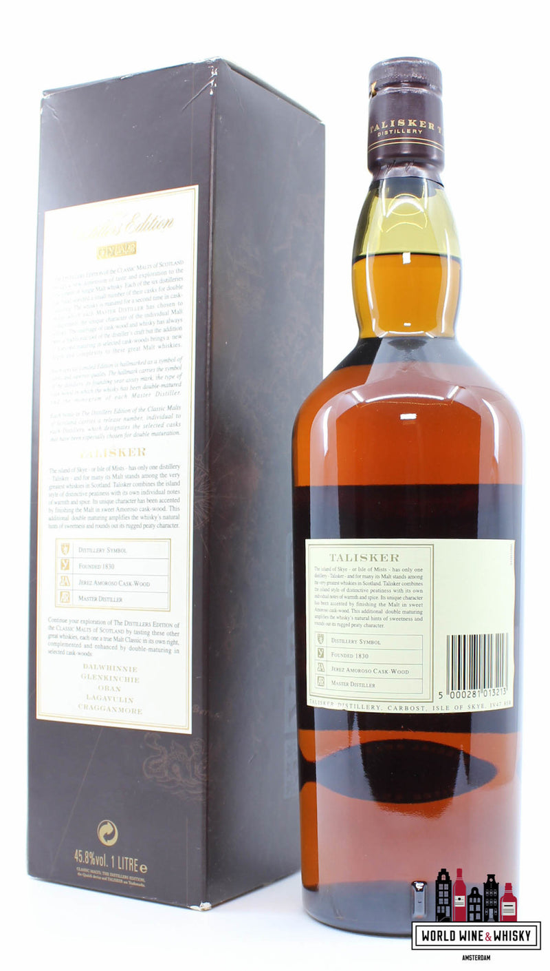 Talisker 1989 2002 - The Distillers Edition - Dubbel gerijpt - TD-S: 5 DP 45,8% 1000 ml (1 liter)