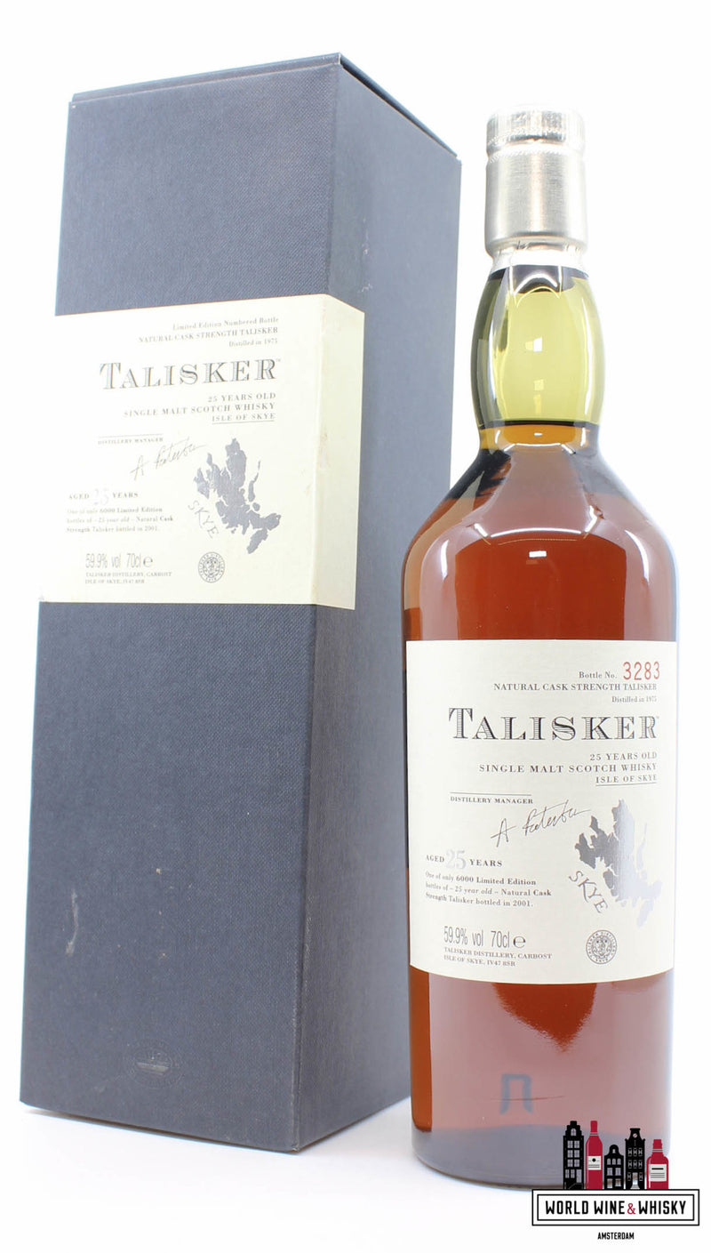Talisker 25 jaar oud 1975 2001 - Natuurlijke vatsterkte 59,9% (1 van 6000)
