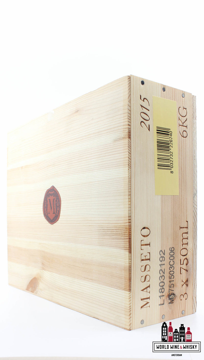 Tenuta dell Ornellaia Masseto 2015 (3 flessen OWC) - 100 Parker-punten