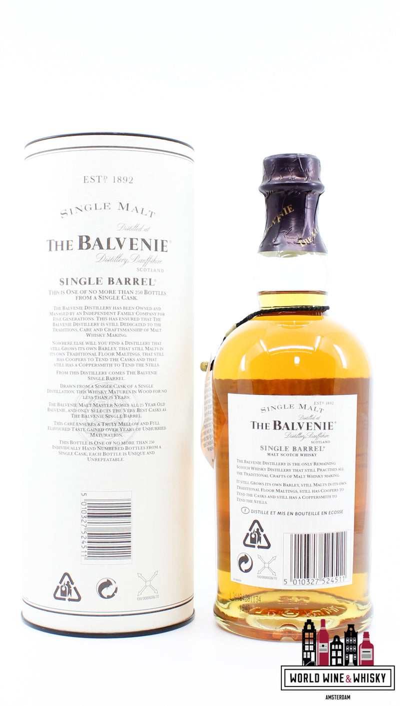 The Balvenie 25 Years Old 1974 2000 - Single Barrel Hand Bottled - Cask 15209 46,9%