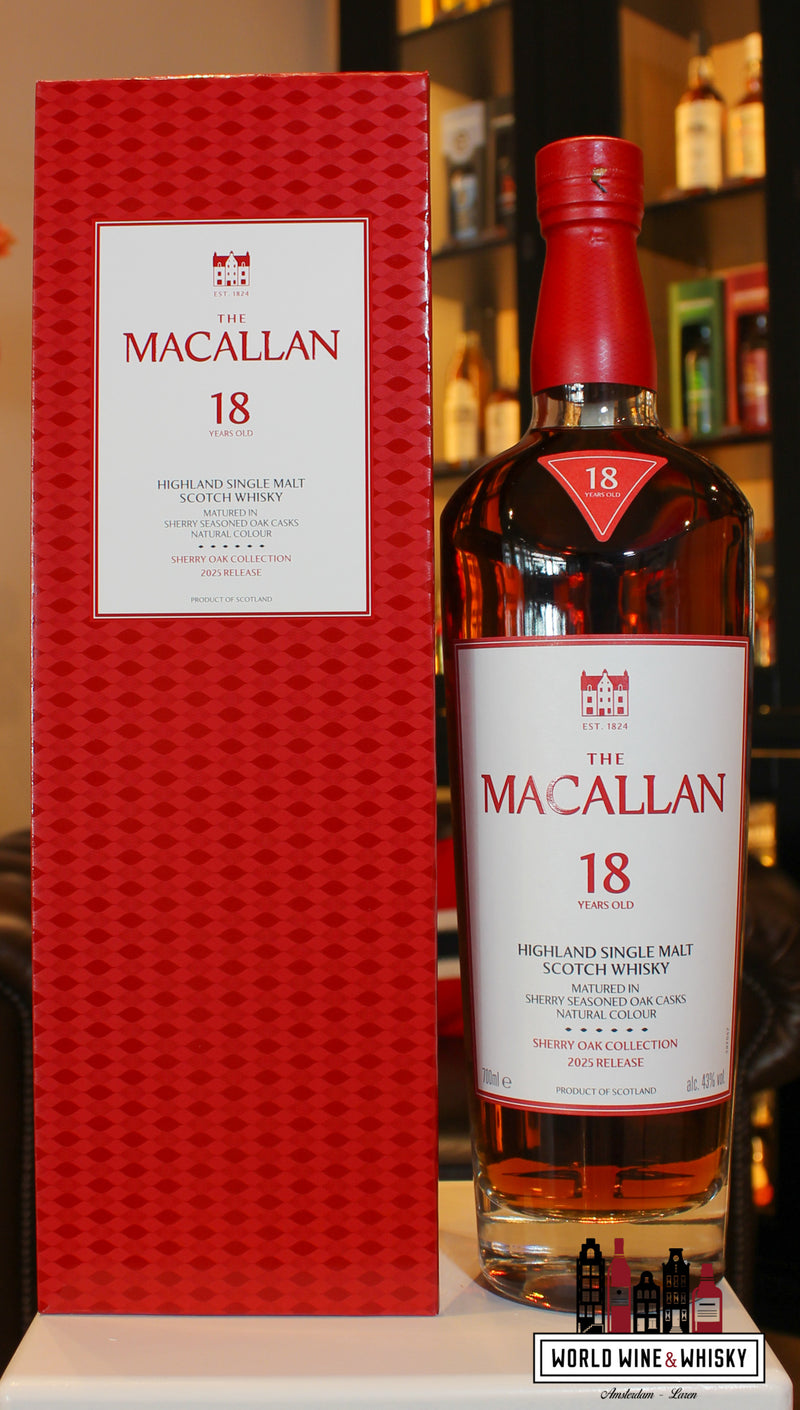 The Macallan 18 Years Old - Sherry Oak Collection - Jaarlijkse release 2025 43%