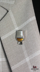 Traditionele luxe whiskyglas badge-accessoire
