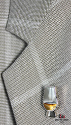 Traditionele luxe whiskyglas badge-accessoire