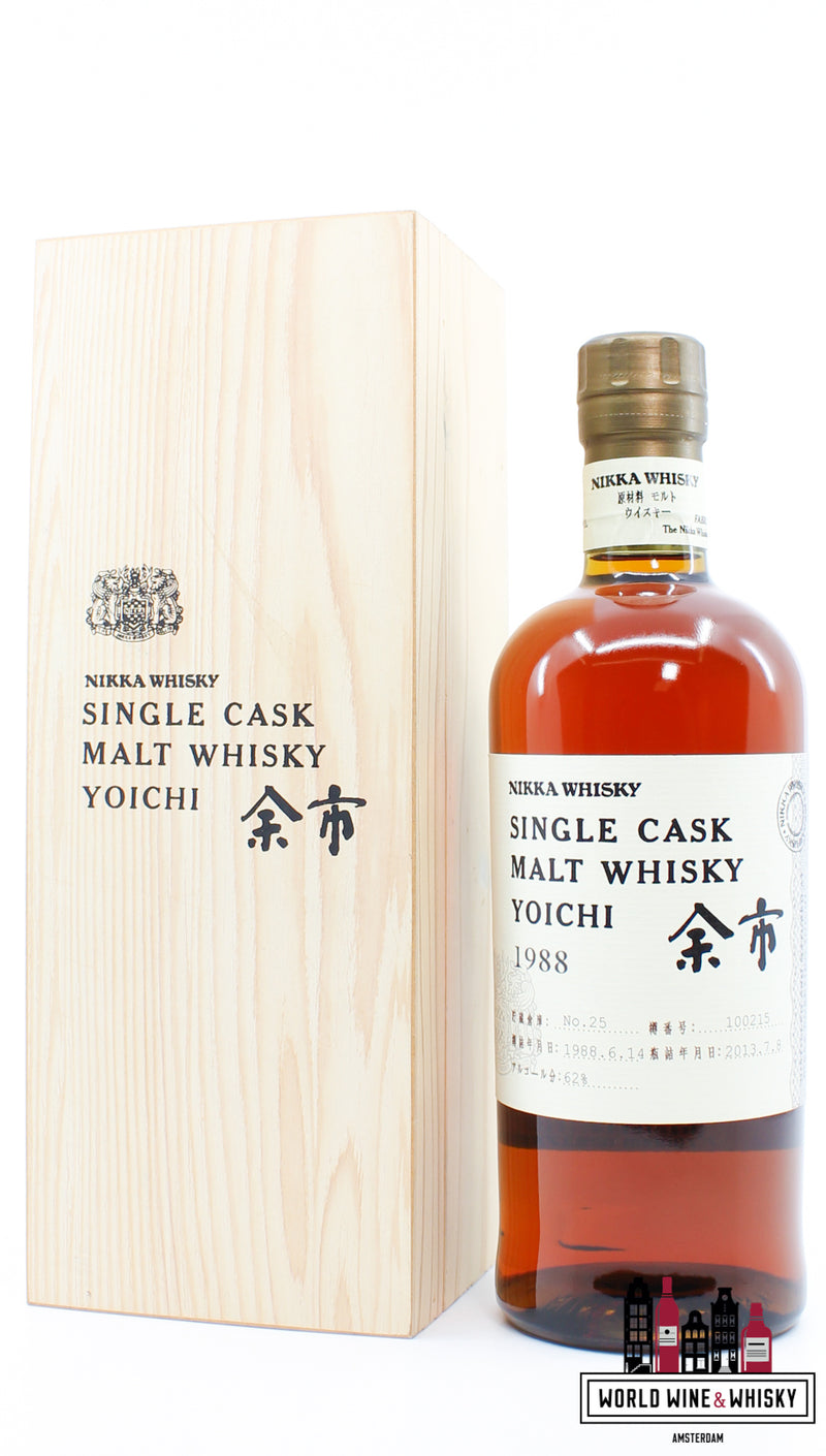 Yoichi 25 jaar oud 1988 2013 - Single Cask - Cask 100215 - Warehouse nr. 25 62% (1 van 427)